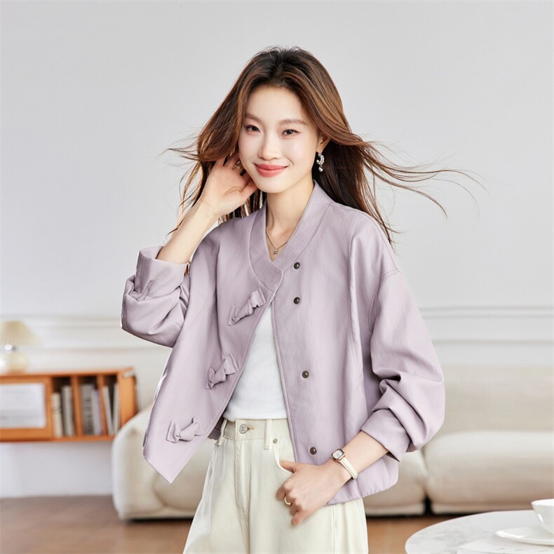 【现货！！！！】淡色皮衣外套！，女装皮衣，素月