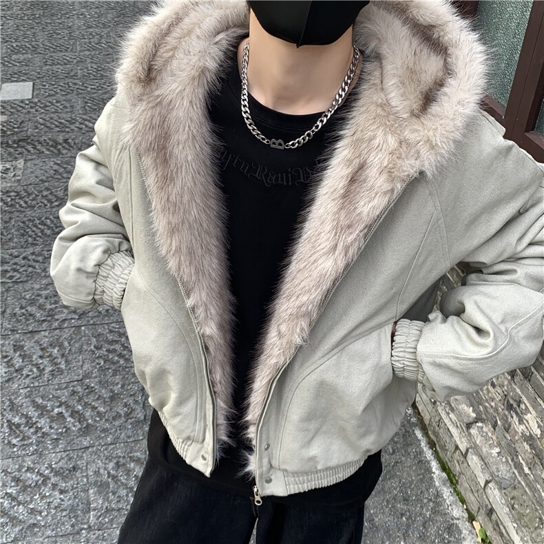 图潮原创座山雕冬季棉服短款保暖加厚毛领棉衣外套特P90,男装棉衣,电商C307