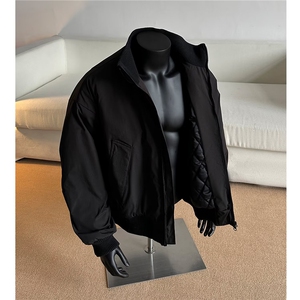 秋冬季加厚飞行员夹克棉衣男士高级感美式棉服短款立领棒球服图片