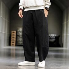 20风男装秋季棉麻休闲长裤大码宽松阔腿裤QT6005，男装休闲裤，星座1112-5（原712-5）