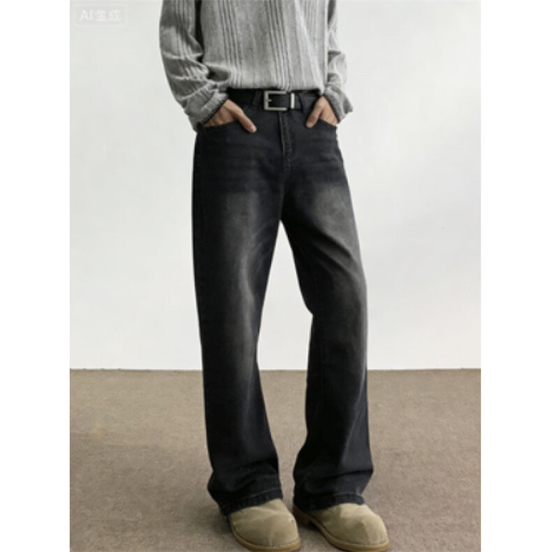 复古风蓝水洗低腰显瘦微喇薄款牛仔裤通勤百搭裤子NA70，男装牛仔裤，星座1116A（原606A-3）