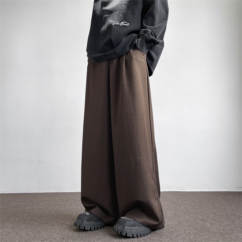 2026秋季新款港风日系复古高质量宽松版阔腿直筒西裤ZK3790-P43，男装西裤，星座313A(原308A-2)