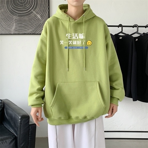 L2471P48港风 2023秋冬新款大码潮男连帽情侣卫衣男连帽外套图片