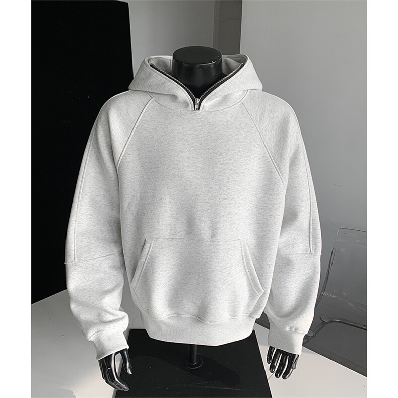 重磅boxy短款全棉450克拉链连帽卫衣套头外套男RH5314-P53,女装短外套,星座610B-1