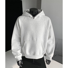 重磅boxy短款全棉450克拉链连帽卫衣套头外套男RH5314-P53，女装短外套，星座610B-1