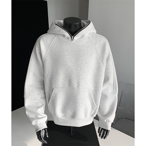 重磅boxy短款全棉450克拉链连帽卫衣套头外套男  RH5314-P53图片