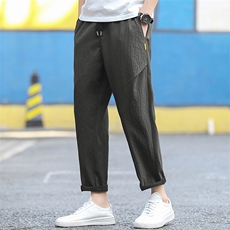 主推跑量款量大差价给力泡泡格休闲透气九分裤小脚裤男K9151P30，男装休闲裤，电商B226-2（原B217-2）