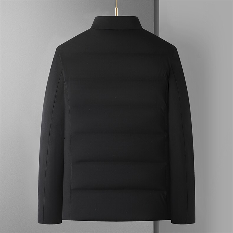 羽绒服男士中年商务休闲上衣2023冬季新款爸爸装加厚保暖外套,男装羽绒服,电商B212（原钱塘6029）