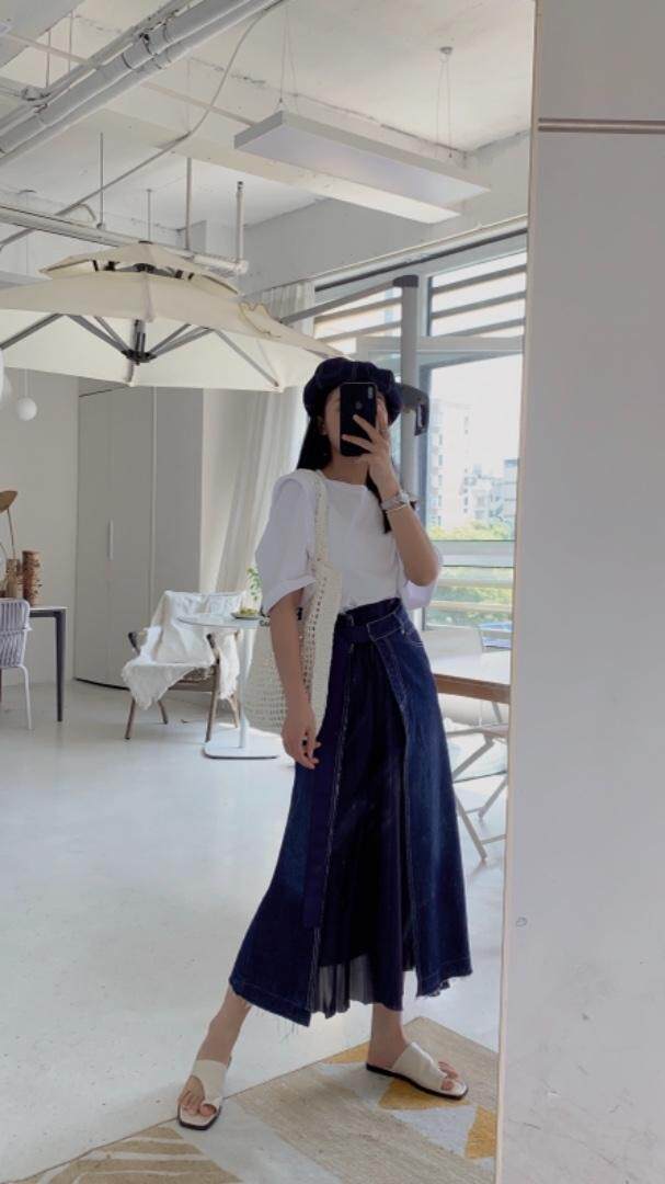 特色拼接半裙，女装半身裙，是爱 SHI AN