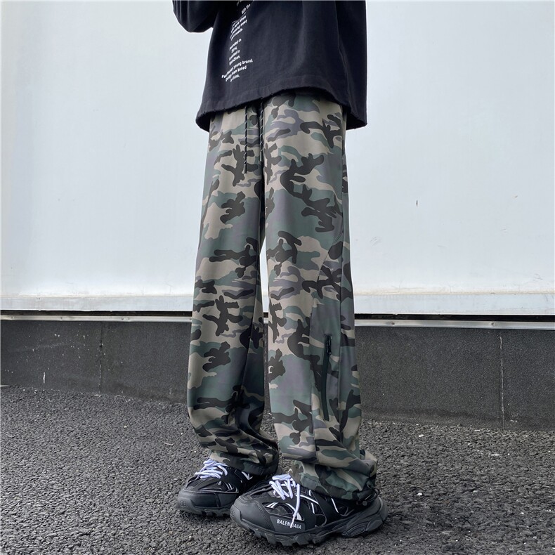 抖音品质秋季新款潮流迷彩拉链宽松冲锋裤B315-K24325-特p35控68图片