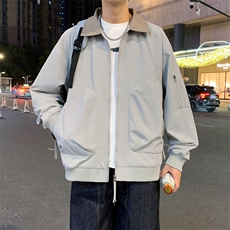 夜景潮牌秋季小米格防水翻领夹克男士冲锋衣外套A406JK2557P70，男装夹克，星座309（原A406）