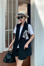 时尚胸花马甲，女装马甲，咔蒂妮