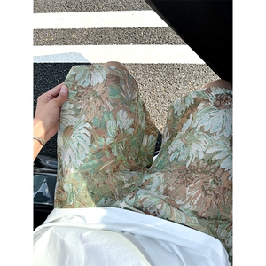 抖音品质夏款男短裤鲜花刺绣涂鸦潮五分裤D54 P38图片