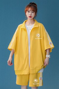 中性夏季新款宽松休闲织带开衫运动套装T恤短裤TZ6659P85控108，男装牛仔裤，电商A268