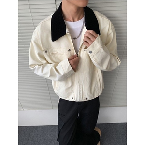 J50-P95 牛仔外套男女春秋冬美式复古设计感宽松高级感休闲工装图片