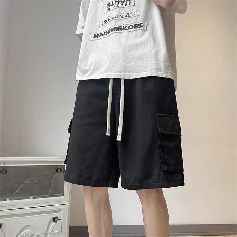 短裤男士夏季新款潮牌宽松直筒设计感休闲裤五分中裤子DK0061-P37,男装休闲裤,星座308B-1