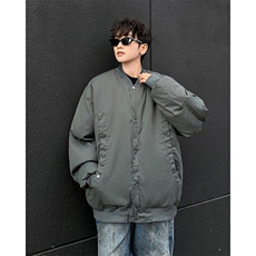 潮牌宽松棉服男日系棒球服棉衣情侣休闲飞行服外套冬MF301-P90，男装棉衣，星座412-3