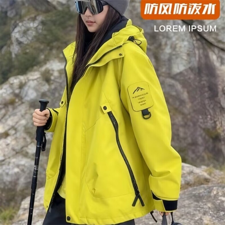 软壳加绒冲锋衣男女款秋冬季三合一防风防水徒步登山服Q8055P88,男装夹克,星座1013-1