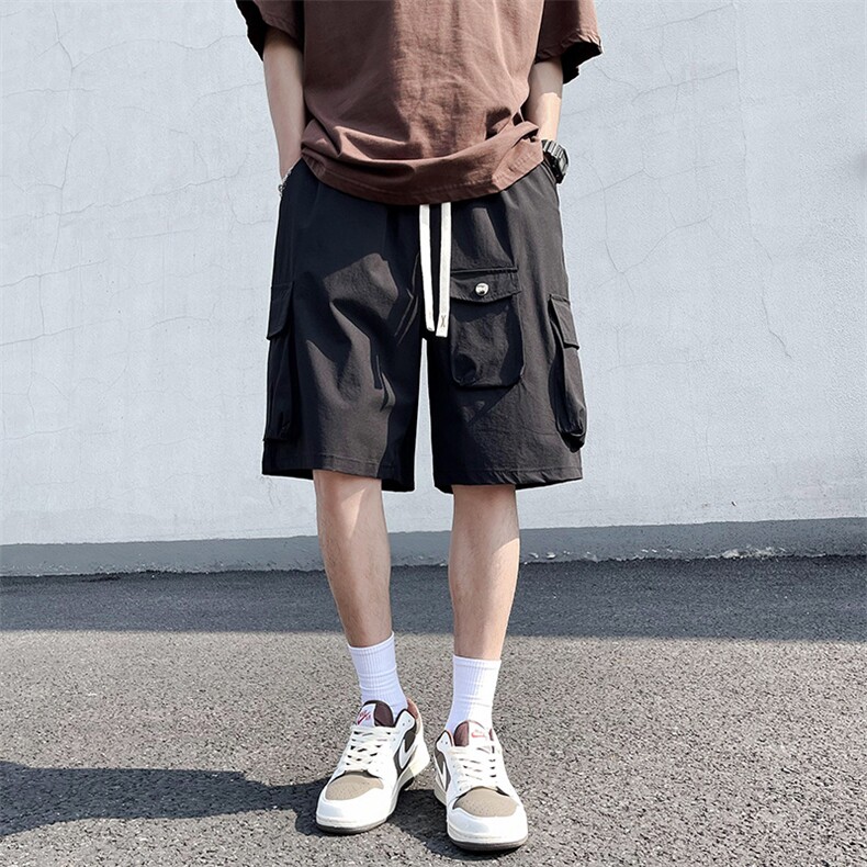 工装短裤男士潮牌超薄宽松休闲中裤夏天新款潮牌速干五分男士夏裤,男装牛仔裤,星座1013