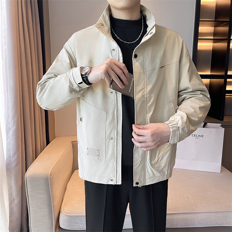 简约夹克男生上衣外套军绿色上衣JK8402-p95,男装夹克,星座1012-1