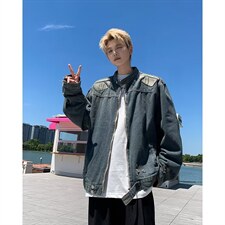 2026春秋痞帅外套男ins高街潮牌港风日系原宿风韩版潮流宽松夹克，男装夹克，四季星座505