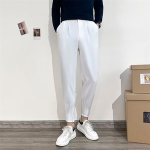 束脚西裤男秋款九分休闲裤痞帅宽松小脚哈伦轻熟裤潮流 K24-P45图片