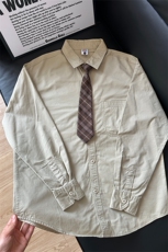 棉纯棉衬衫成衣水洗休闲衬衫男女宽松纯色衬衣GC27-P35，男装衬衫，星座301C-5