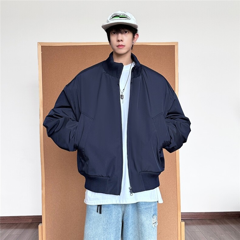 美式高街cleanfit廓形飞行员秋冬棉服vibe风短款外套冬季棉衣潮,男装棉衣,星座506A