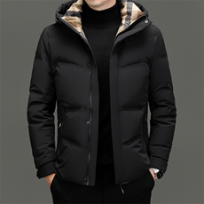 男装羽绒服YR9039继续2025冬现货充绒126g牛奶丝面料羽绒外套，男装羽绒服，钱塘207-1