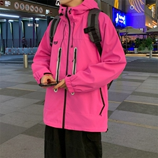 反光户外连帽冲锋衣外套男登山服运动休闲夹克A406JK3509特P78，男装夹克，星座309（原A406）