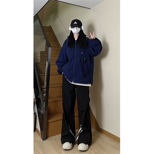 港风大码日系夏季男女情侣款连帽夹克防晒服 XZ213-FS998-P55控78图片