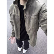 美式街头夹克男女秋冬潮牌宽松情侣休闲百搭工装外套LJK9622-P78，男装夹克，星座1008