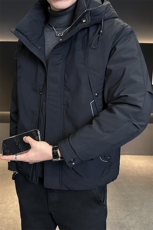标50白鸭绒连帽男装羽绒服之前的灰色色差纠正C317-Y5869-P215，男装羽绒服，电商C317