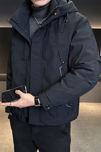 标50白鸭绒连帽男装羽绒服 之前的灰色色差纠正C317-Y5869-P215图片