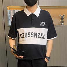 PL069-P40社会小伙polo衫短袖t恤男夏季衬衫领个性学生上衣潮，男装T恤，电商D310B-1