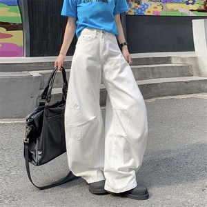 港风潮男2026夏季新款牛仔裤嘻哈ins高街潮流痞帅长裤YD9001-P65图片