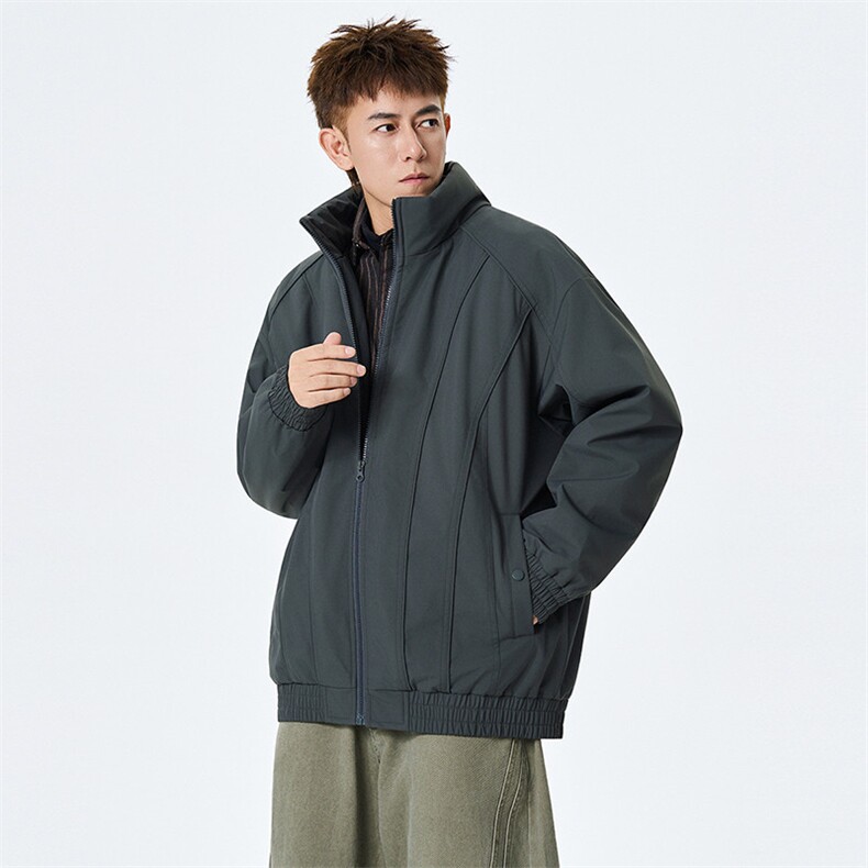 现货美式休闲加厚雪山棉衣夹克外套立领纯色三防户外工装棉服,男装夹克,电商A443