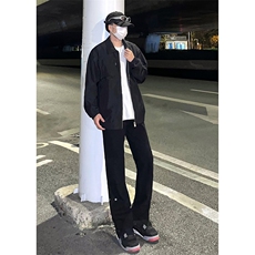 B221美式ins高街暗黑小众个性铆钉小脚牛仔裤LK23142-P65控88，男装牛仔裤，电商B221