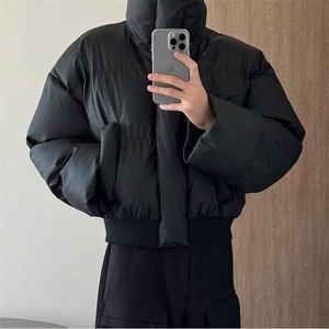 短款pu皮棉服男士冬季棉衣防寒面包服外套 MY258 直播图片