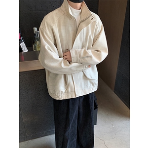 美式复古立领宽松高街潮流飞行服夹克男女休闲外套-880026-P128图片