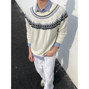 网图~老钱风 费尔岛复古针织衫毛衣 W1535/特P48图片