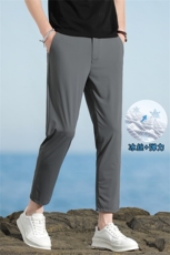 弹力薄款冰丝裤子男韩版新款九分小西裤男士修身垂感休闲长裤潮，男装西裤，星座505-2（原电商A260-1)