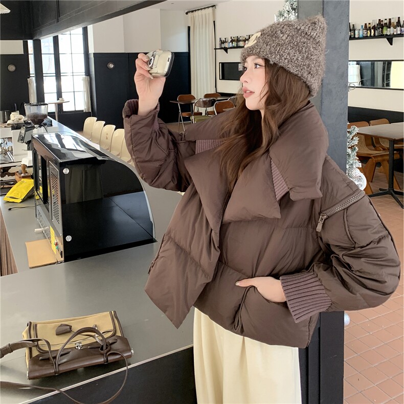 衣秀之家2319款短款大翻领加厚时尚羽绒服冬季保暖外套女,女装羽绒服,衣秀之家