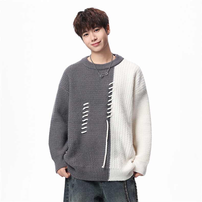 【新品】2025秋冬男士时尚休闲百搭针织毛衣潮流-M187-P35，男装针织衫/毛衣，星座1105-1