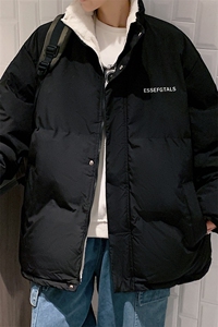 ！2023秋冬简约字母印花男士加绒棉衣立领棉服外套MY101特P78图片