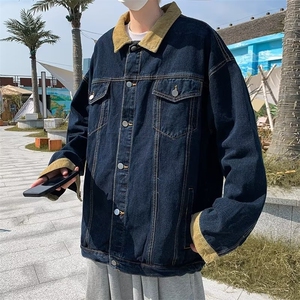2024美式复古牛仔外套男oversiz春秋水洗做旧痞工装夹克X350/P60图片
