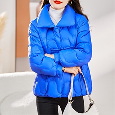 2022冬季新款时尚翻领保暖舒适气质羽绒服，女装羽绒服，超帛