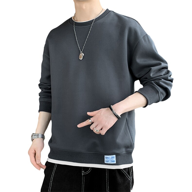 【新品】6955-P402026年春季新款圆领卫衣男休闲宽松百搭上衣,男装卫衣,星座1206-1（原A206-1）