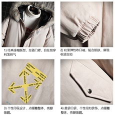 MM48127-P130冬季大毛领衣男士大码加厚袄男服网格挂拍，男装棉衣，电商A040A