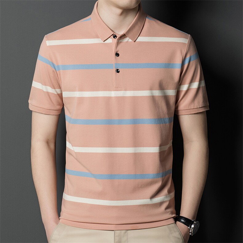 男士短袖t恤夏装中年商务男装polo衫翻领夏天半袖体桖HM8109-P70，男装Polo衫，星座1105-3